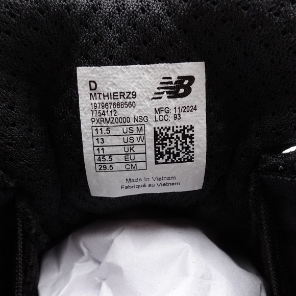 NEW New Balance Fresh Foam X Hierro V9 Trail Shoes Men's MTHIERZ9 Black Cement - Picture 9 of 14